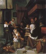 Jan Steen Festival of the St. Nikolaus oil on canvas